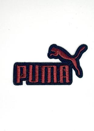 Нашивка термо puma пума 85х45 мм (бордова)