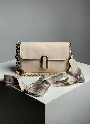 Сумка у стилі marc jacobs the j marc shoulder bag cream