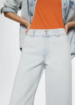 Джинси culotte cropped mid waist mango 37191271 у стилі zara