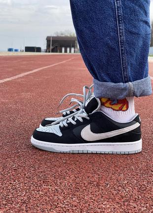 Nike sb dunk low black grey 442 фото