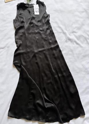 Розкішна чорна сукня максі zara3 фото