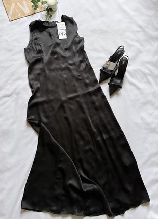 Розкішна чорна сукня максі zara8 фото