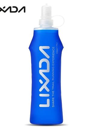 Пляшка для води складана бігова lixada 500ml. силіконова.