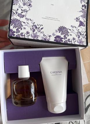 Набор eau de parfum zara gardenia 90 ml + shimmering body lotion 125 ml