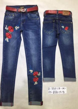 Джинсы на девочку 9-10, 13-14 лет