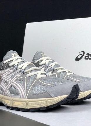 Чоловічі кросівки  asics gel kahana 8   сірі з бежевим2 фото