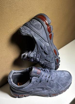 Asics gel kayano trainer suede navy grey deals