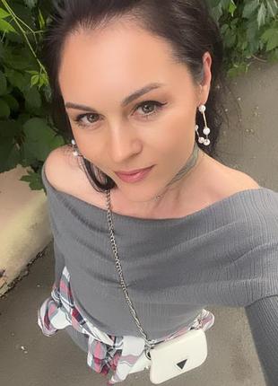 Серьги кольца жемчуг тренд 4