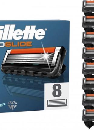 Змінні картриджі для гоління (леза касети) чоловічі gillette  proglide 8 шт