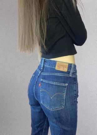 Укороченные джинсы levi’s 721 с необработанным кроем
