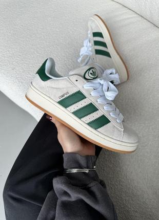 Adidas campus 00s beige green, кроссовки мужские адидас, женские кроссовки ададас