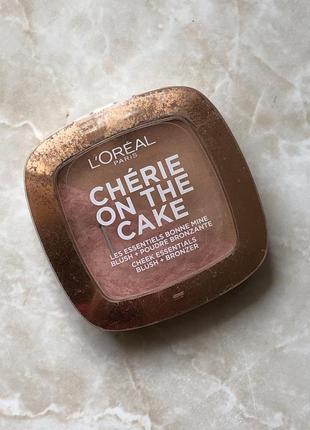 Loreal cherie on the cake палетка румяна бронзер