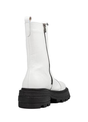 Натуральні шкіряні черевики білого кольору