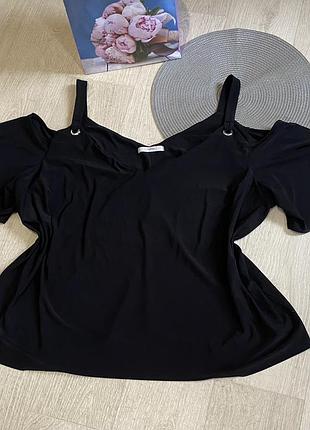 Футболка с открытыми плечами большой размер george