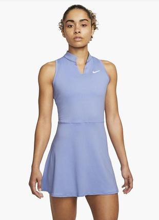 Платье nike court dri-fit victory dress light blue женское теннисное платье новое оригинал