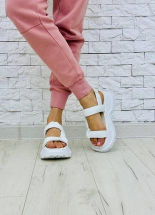 36-40 рр босоножки на платформе натуральная кожа черные, белые, бежевые, олива3 фото