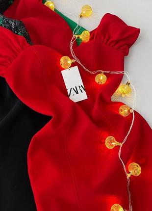 Нереально красное платье zara