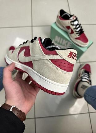 Кросівки nike sb dunk (ps creamy red)8 фото