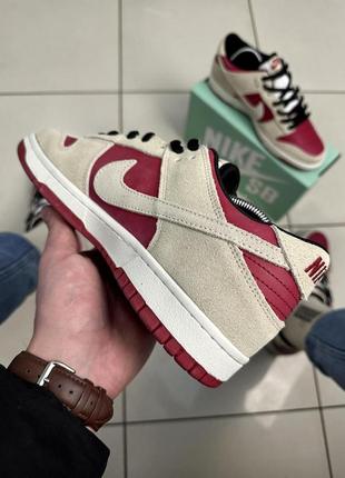 Кросівки nike sb dunk (ps creamy red)9 фото