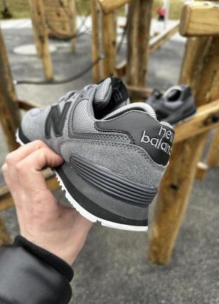 Кросівки new balance 574 (dark gray)3 фото