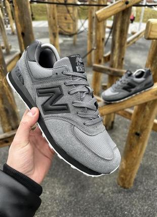 Кросівки new balance 574 (dark gray)2 фото