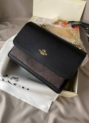 Сумка клатч coach mini black premium 1:1 найвища якість