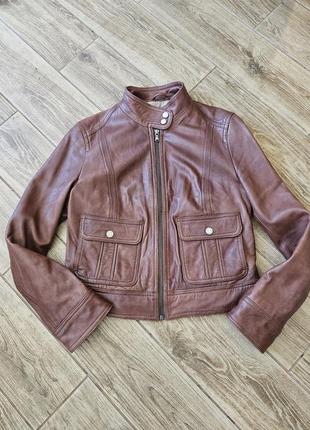 Шкіряна куртка massimo dutti2 фото