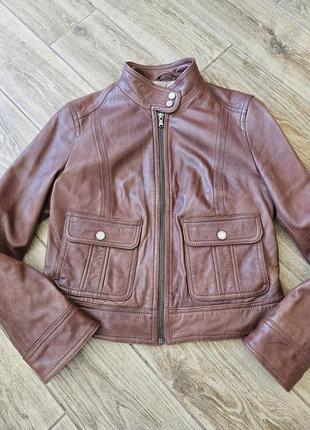 Шкіряна куртка massimo dutti