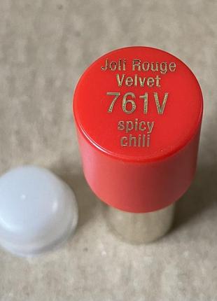 Clarins joli rouge помада для губ, 761v velvet spicy chili2 фото