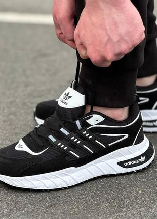 Кросівки чоловічі adidas чорні з білим3 фото