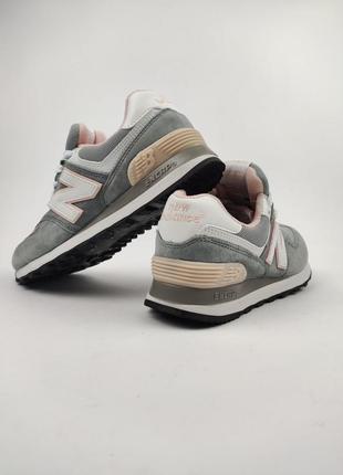 Кроссовки new balance 574 gray pink3 фото