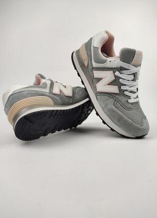 Кроссовки new balance 574 gray pink