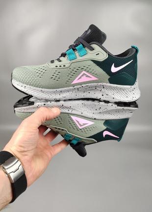 Кроссовки найк женские подростковые nike pegasus trail 3 gray black pink10 фото