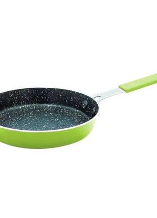 Сковорода con brio cb-1614 с антипригарным покрытием eco granite mini 16 см. цвет: зеленый