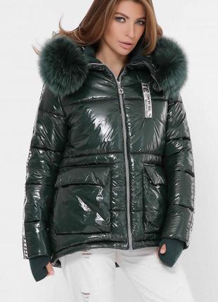 Зимова куртка x-woyz ls-8838-8 зелений гарний колір р. 44