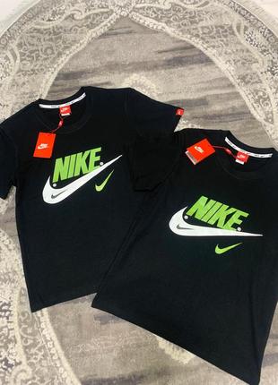 Футболка nike,футболка на літо з великим принтом,футболка найк,зелений логотип футболка