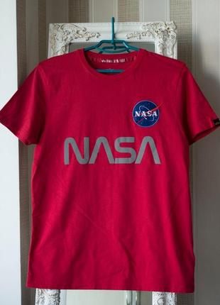 Мужская футболка alpha industries nasa оригинал new !
