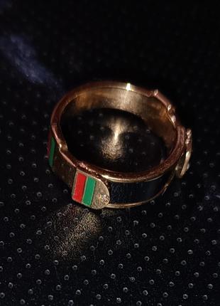 Красивое модное кольцо в стиле gocci нержавеющая сталь1 фото