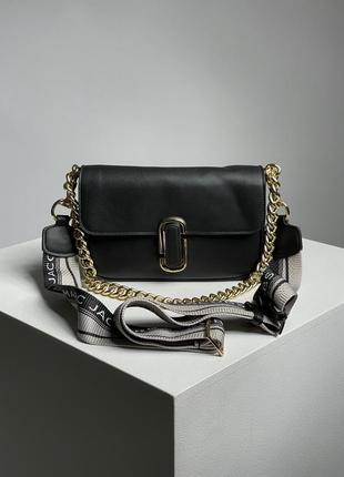 Сумка у стилі marc jacobs the j marc shoulder bag black1 фото