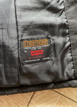 Пуховик y2k vintage thermore levi’s logo puffer down jacket black8 фото