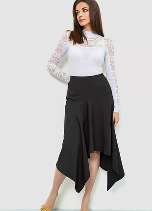 Юбка однотонная, цвет черный, 244r270