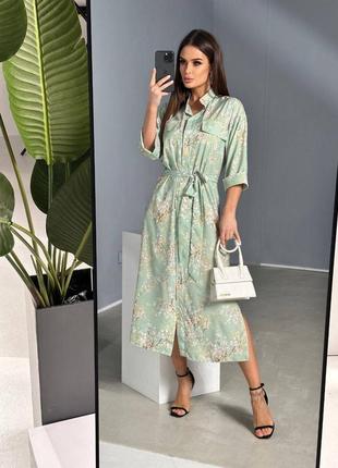 Длинное платье рубашка с поясом халат расклешённое свободное для беременных коричневое мокко жёлтое темно синее бежевое голубое бирюзовое