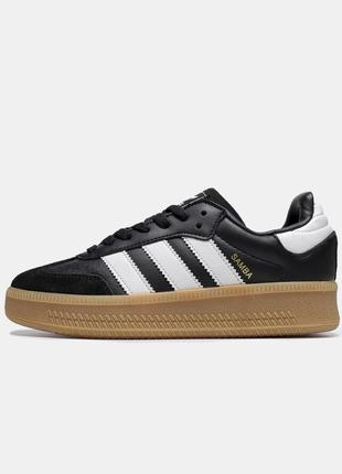 Adidas samba xlg 'black white gum'