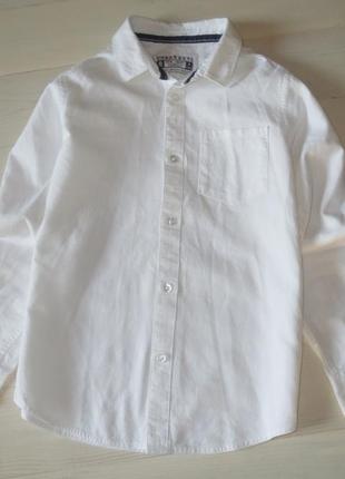 Белая рубашка коттон urban boys 8 лет1 фото
