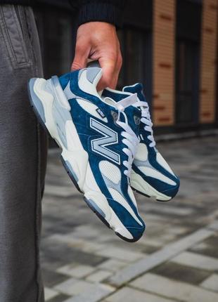 New balance 9060 blue/white4 фото