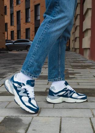 New balance 9060 blue/white6 фото