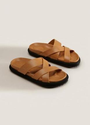 Шльоанці zara р.36(23,5см), еко-шкіра