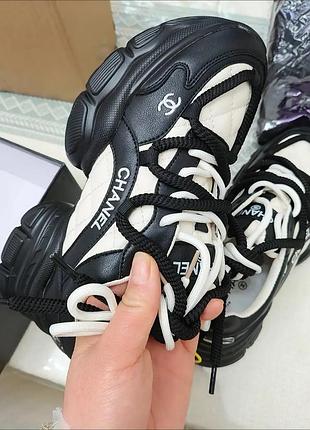 Кроссовки в стиле chanel натуральная кожа