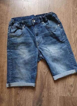 Стильні джинсові шорти h&m на хлопчика 12-13 років1 фото