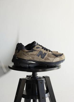 Кроссовки new balance 990 khaki / black2 фото